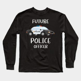 Kids Future Police Officer Fun Novelty Long Sleeve T-Shirt